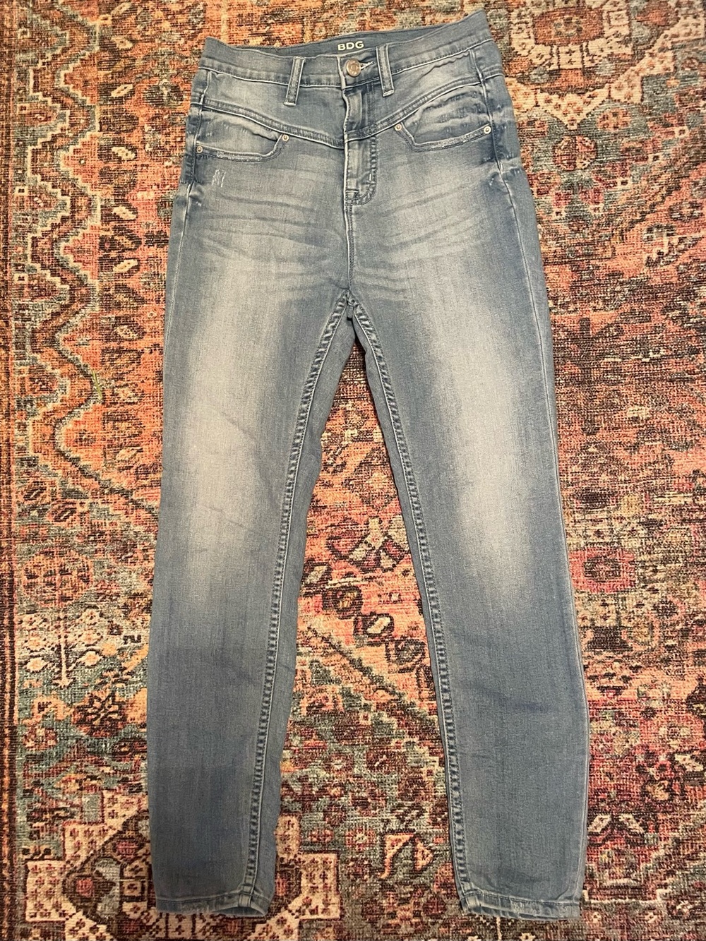 BDG Women's Faded Light Blue Skinny Jeans